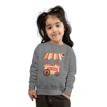 Ice Cream Stand Toddler Sweatshirt, Cute Kids Pullover, Summer Outfit, Gift for Birthday, Ice Cream Party Apparel