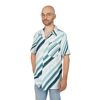 Tropical  Button-Down Shirt, Summer Casual Shirt, Vacation Wear, Beach Party Outfit, Stylish  Top, AOP Hawaiian Print