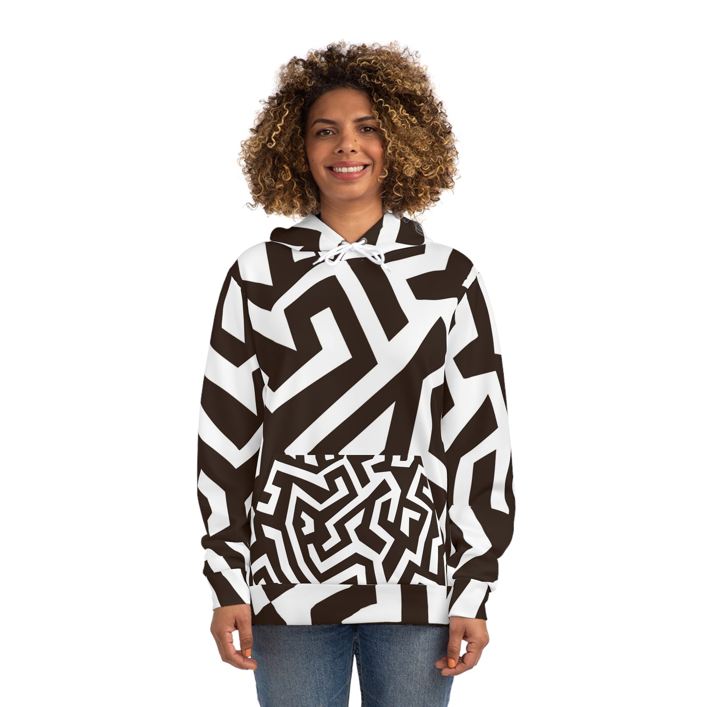 Geometric Hoodie | Trendy Streetwear, Unique Fashion Layer, Cozy Gift for Her,Pullover, Stylish Wardrobe Essential