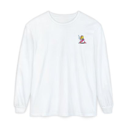 Rock Star  Long Sleeve Tee, Garment-Dyed Shirt for Music Lovers, Streetwear, Concert Casual, Unique Gift Idea