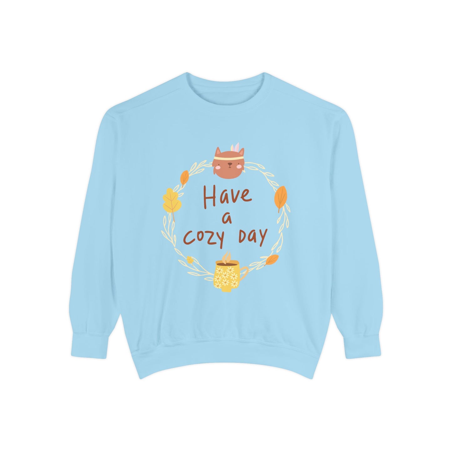 Cozy Day Sweatshirt | Garment-Dyed | Cute Fall Fashion, Everyday Wear, Gift for Her, Relaxed Style, Autumn Apparel