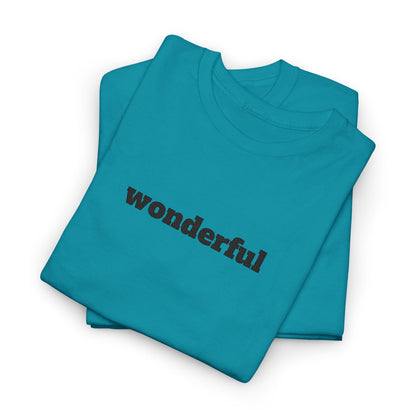 Wonderful Vibes  Heavy Cotton Tee, Casual Graphic Tee, Gift for Friends, Positive Affirmation Shirt, Everyday Wear, Birthday Gift