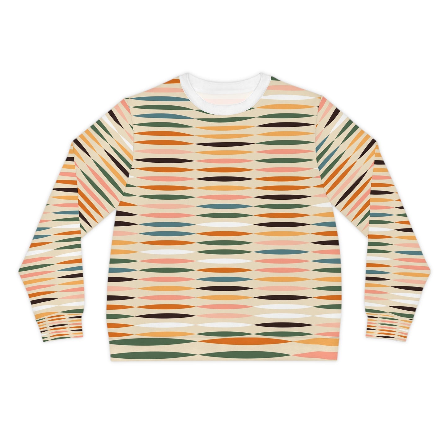 Trendy Lightweight Sweatshirt, Cozy Fall Layer, Stylish Casual Wear, Gift for Friends, Weekend Outfit, Unique Patterned Top