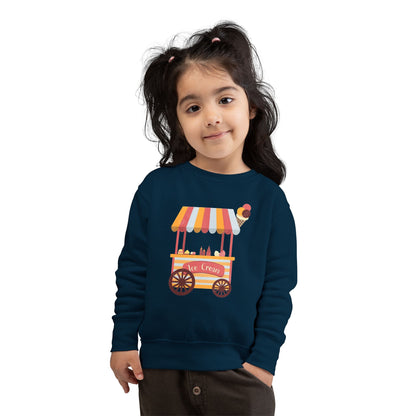 Ice Cream Stand Toddler Sweatshirt, Cute Kids Pullover, Summer Outfit, Gift for Birthday, Ice Cream Party Apparel