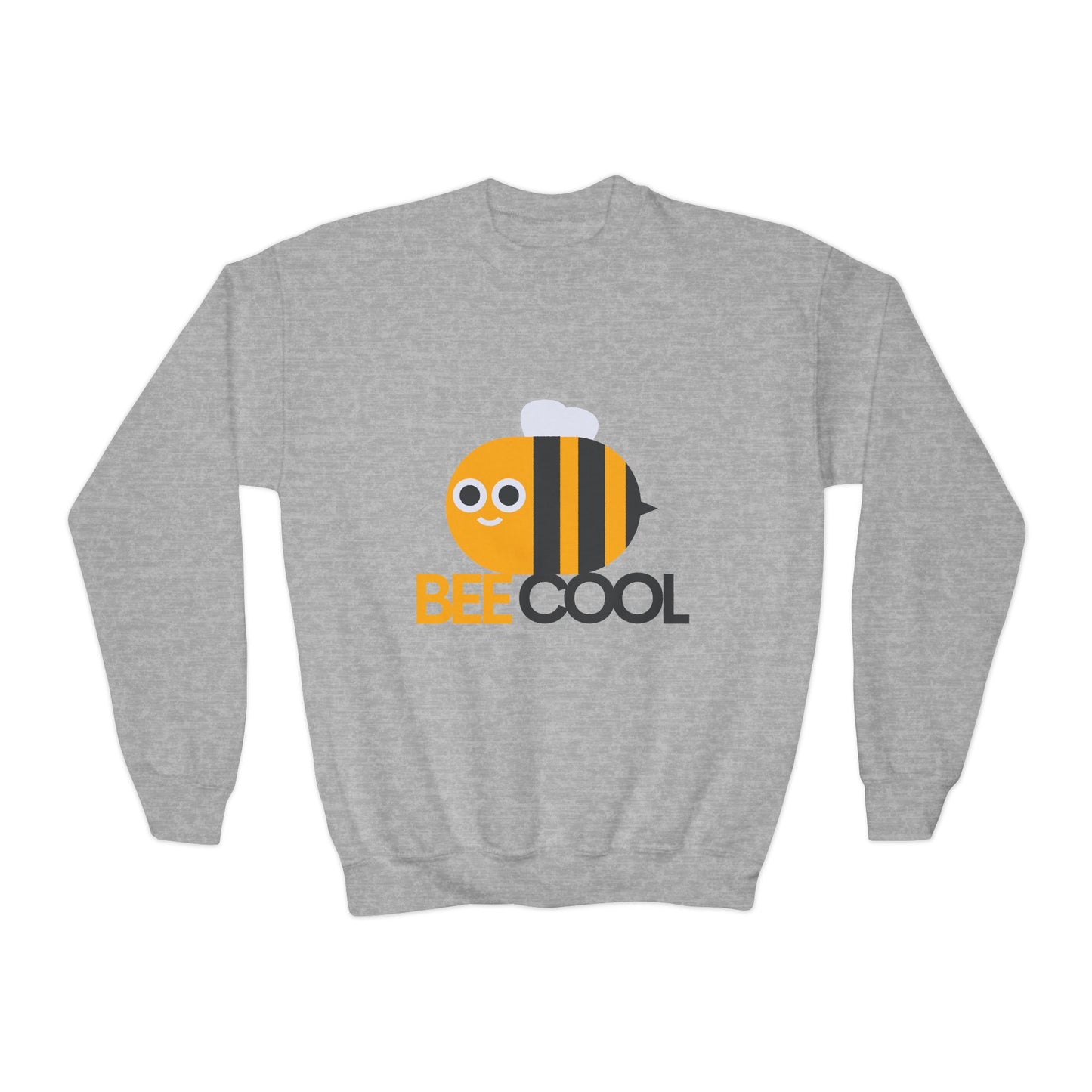 Bee Cool Youth Crewneck Sweatshirt, Cute Bee Sweatshirt, Kids Gift, Spring Fashion, Fun Casual Wear, Animal Themed Clothing