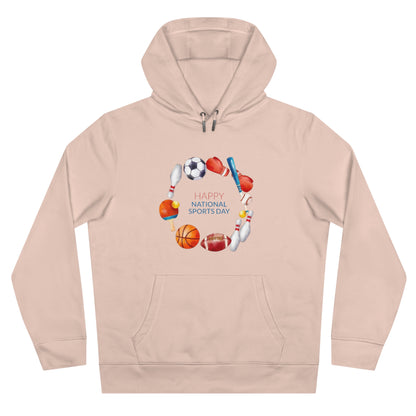 Happy Sports Day King Hooded Sweatshirt, Sports Lover Gift, Activewear, Casual Clothing, Athletic Hoodie, Sports Day Celebration