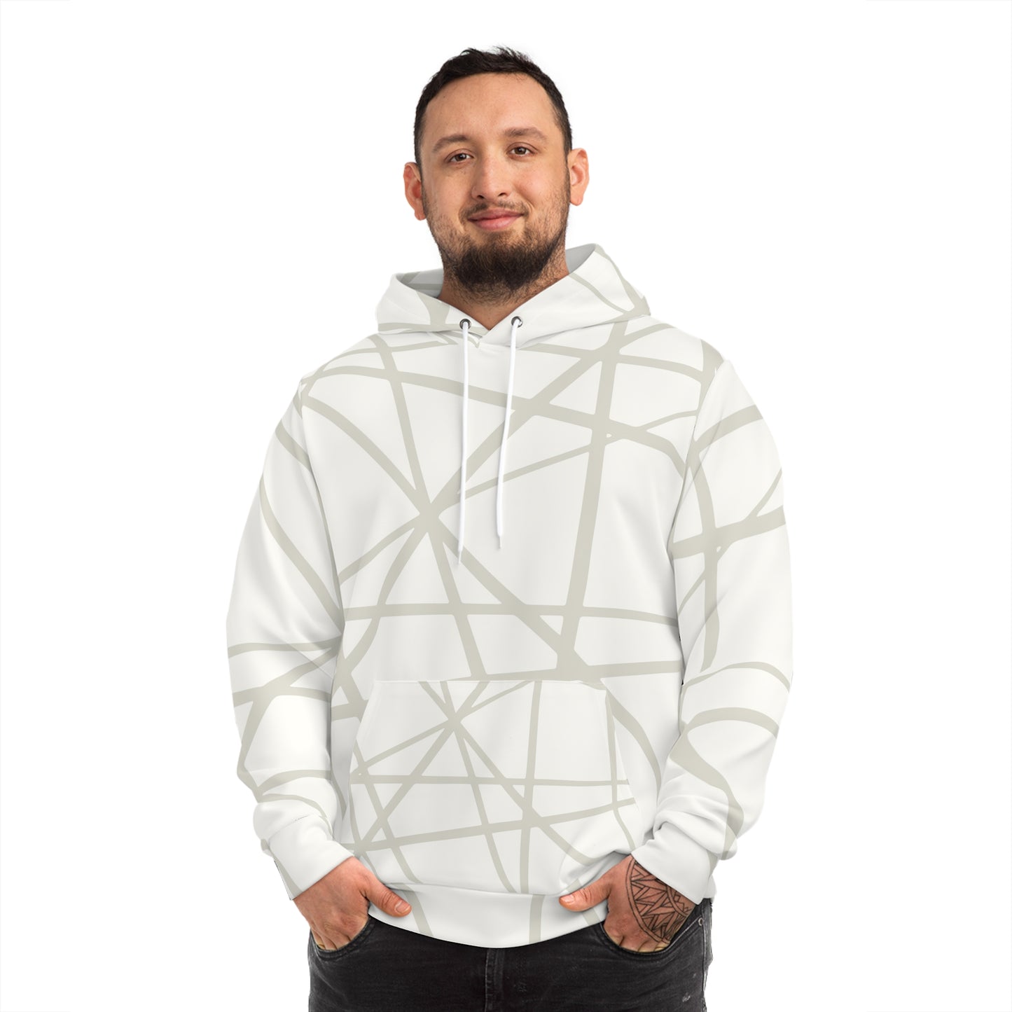 Modern Abstract Hoodie, Cozy Casual Wear, Trendy Pullover, Streetwear Gift, Stylish Layering Option