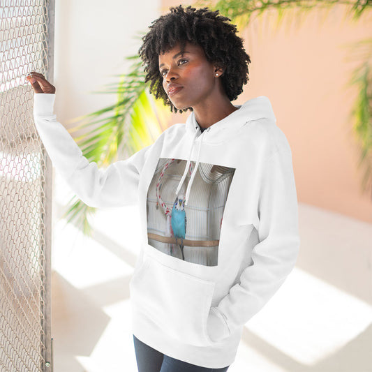 Bird Lover's Three-Panel Fleece Hoodie, Cozy Bird Sweatshirt, Pet Gift, Animal Lover Apparel, Cute Bird Design, Warm Winter Wear