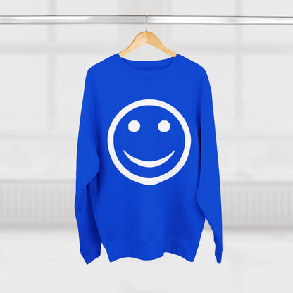 Happy Face Crewneck Sweatshirt, Cozy Gift for Friends, Casual Style, Everyday Wear, Fun Mood Boost