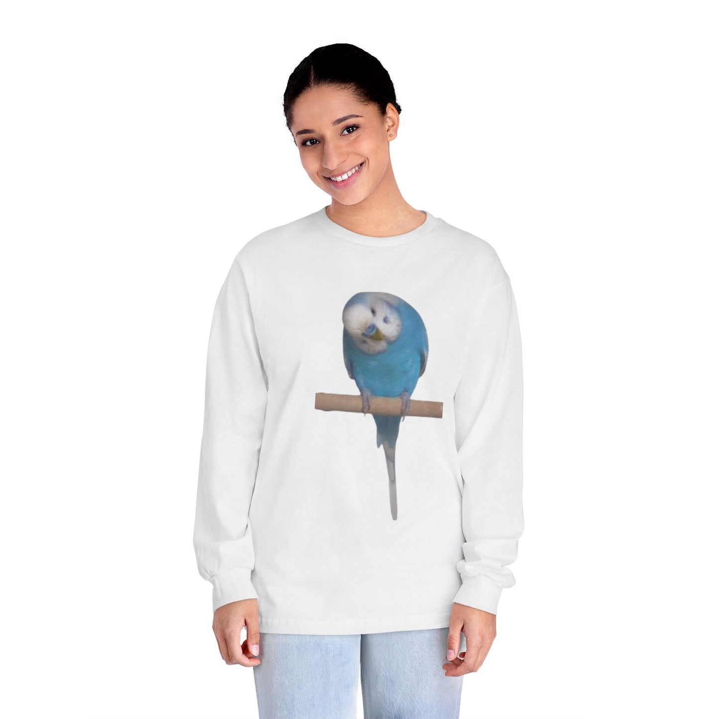 Funny Parrot Long Sleeve T-Shirt, Bird Lover's Gift,  Tee for Animal Enthusiasts, Cute Graphic Tee, Casual Wear