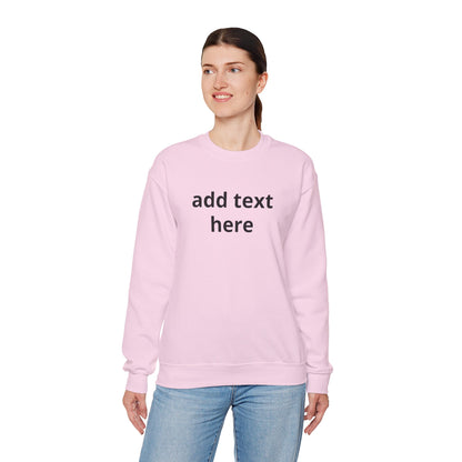 Custom Text Crewneck Sweatshirt — Minimal Personalized Pullover