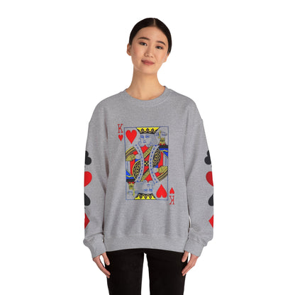 Playing Card King Sweatshirt -  Crewneck, Cozy Fashion, Great for Gamers, Casual Wear, Perfect for Game Night, Gift Idea