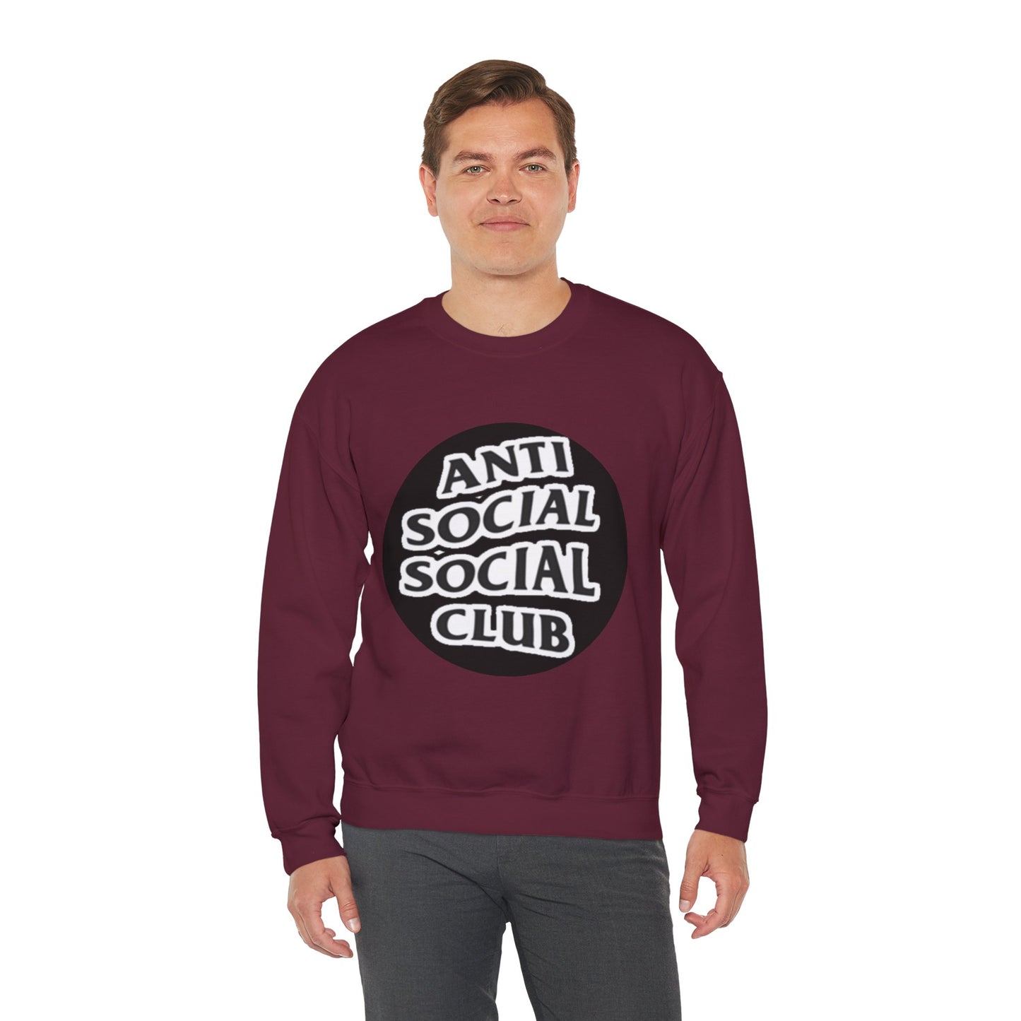 Crewneck Sweatshirt - Anti Social Club Edition, Cozy Sweatshirt, Streetwear Fashion, Gift for Introverts, Lounge Wear, Casual Outfit
