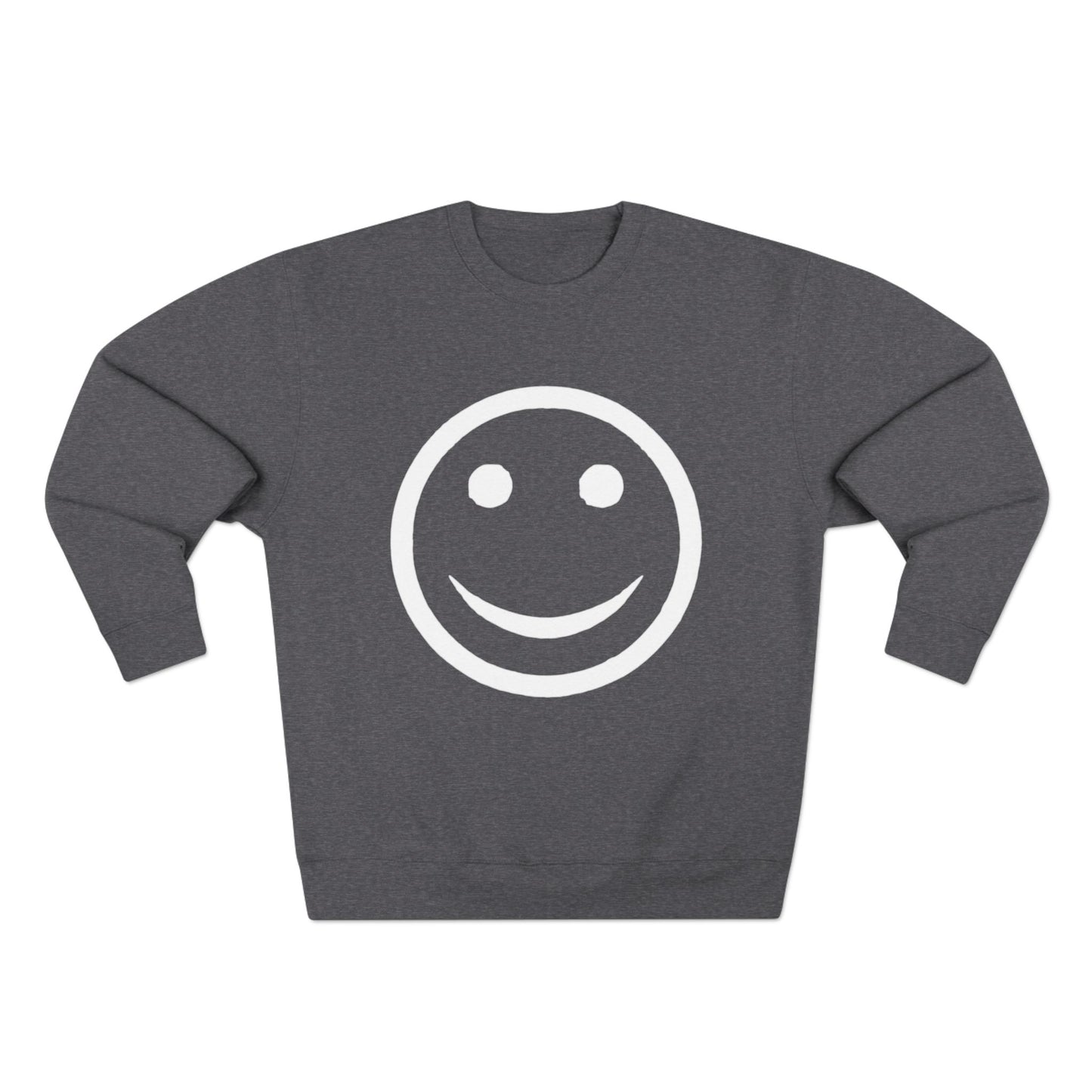 Happy Face Crewneck Sweatshirt, Cozy Gift for Friends, Casual Style, Everyday Wear, Fun Mood Boost