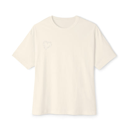 Minimalist Heart Oversized Tee, Casual  T-Shirt, Comfortable Everyday Wear, Perfect for Gifts, Summer Fashion, Relaxed Fit