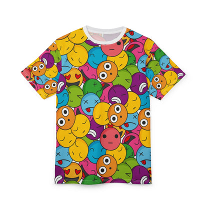 Colorful Emoji Tee, Fun & Quirky Graphic Shirt, Gift for Friends, Casual Wear, Birthday or Party Attire