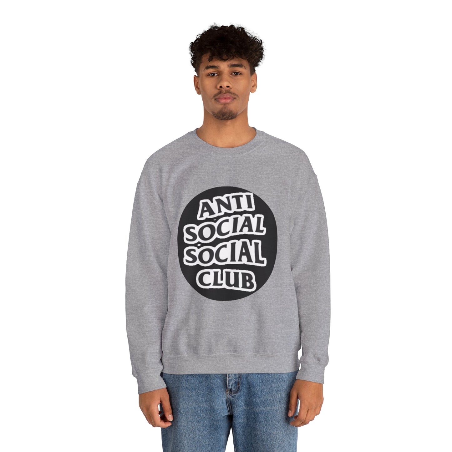 Crewneck Sweatshirt - Anti Social Club Edition, Cozy Sweatshirt, Streetwear Fashion, Gift for Introverts, Lounge Wear, Casual Outfit