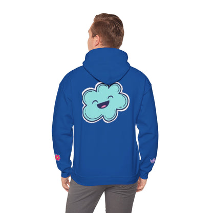 Cute Illustrated Hoodie with Flowers,  Sweatshirt for Spring, Funny Cloud Design, Gift for Teens, Cozy Casual Wear