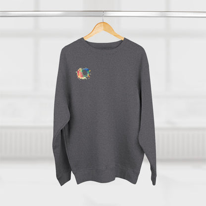 Vibrant Art Crewneck Sweatshirt, Cozy Sweatshirt, Casual Attire, Gift for Friends, Colorful Sweatshirt, Art-Inspired Fashion