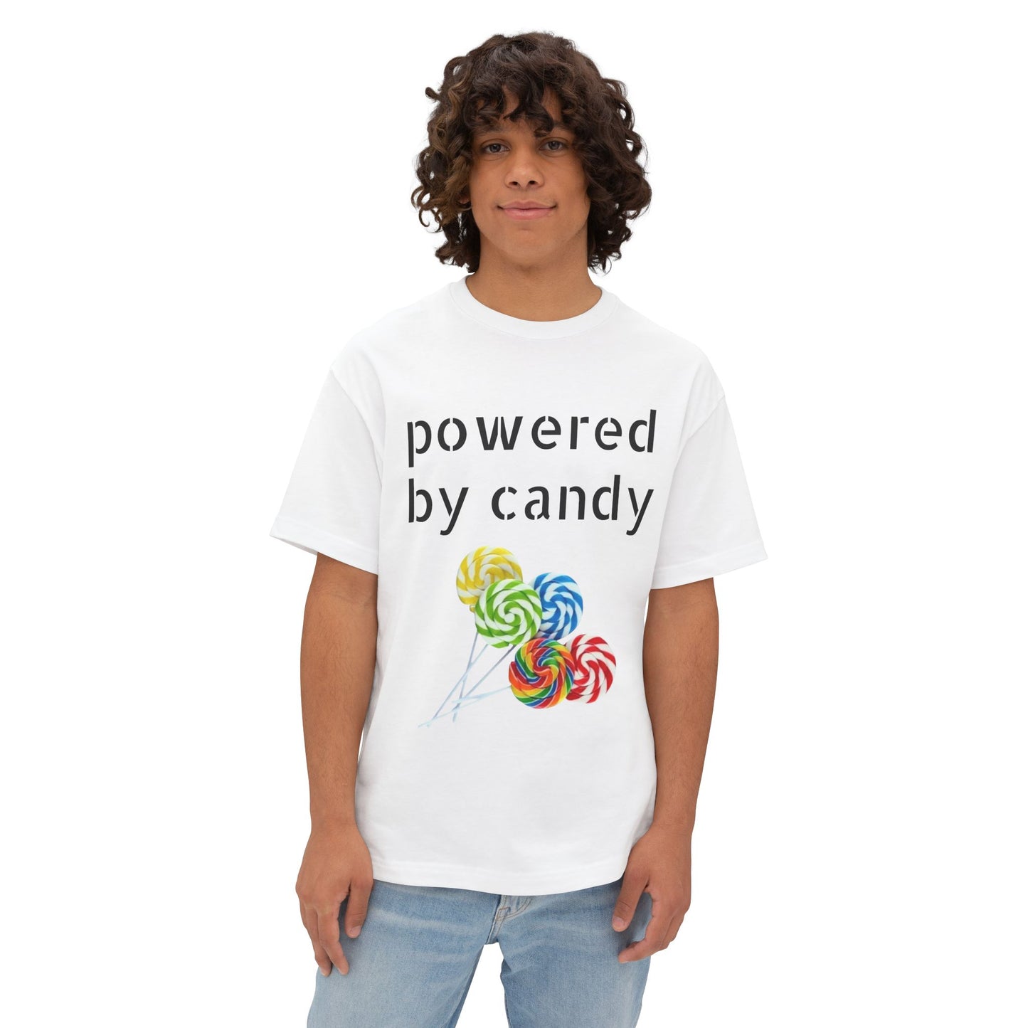 Candy-Themed  Oversized Boxy Tee, Sweet Treat Shirt, Fun Summer Tee, Trendy Casual Wear, Gift for Candy Lovers, Party Shirt, [...]