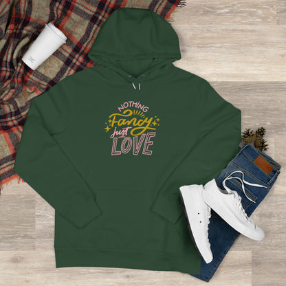 Nothing Fancy Just Love King Hooded Sweatshirt, Cozy Gift for Him, Valentine's Day Gift, Casual Wear, Everyday Comfort Sweatshirt