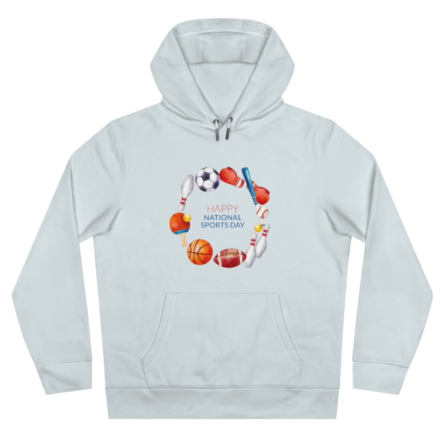 Happy Sports Day King Hooded Sweatshirt, Sports Lover Gift, Activewear, Casual Clothing, Athletic Hoodie, Sports Day Celebration