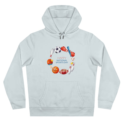 Happy Sports Day King Hooded Sweatshirt, Sports Lover Gift, Activewear, Casual Clothing, Athletic Hoodie, Sports Day Celebration