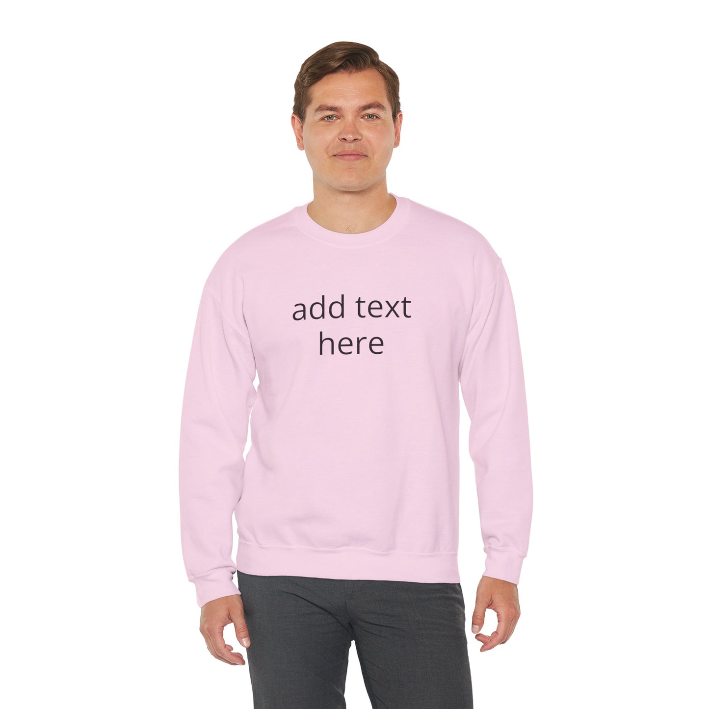 Custom Text Crewneck Sweatshirt — Minimal Personalized Pullover