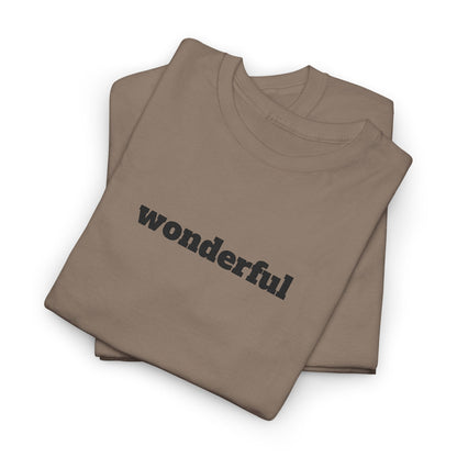 Wonderful Vibes  Heavy Cotton Tee, Casual Graphic Tee, Gift for Friends, Positive Affirmation Shirt, Everyday Wear, Birthday Gift