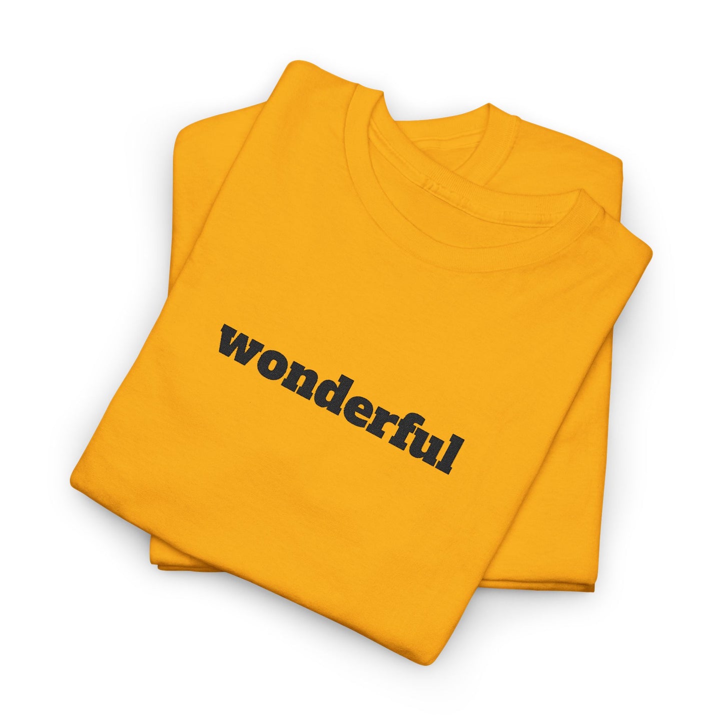 Wonderful Vibes  Heavy Cotton Tee, Casual Graphic Tee, Gift for Friends, Positive Affirmation Shirt, Everyday Wear, Birthday Gift