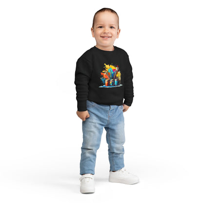 Creative Little Artist Toddler Sweatshirt, Kids Art Sweatshirt, Colorful Kids Sweater, Toddler Gift, Birthday Present, Painting Lover