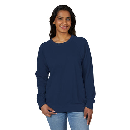 French Terry Raglan Crewneck Sweatshirt, Cozy Casual Wear, Perfect for Lounging, Gift for Him and Her, Everyday Comfort