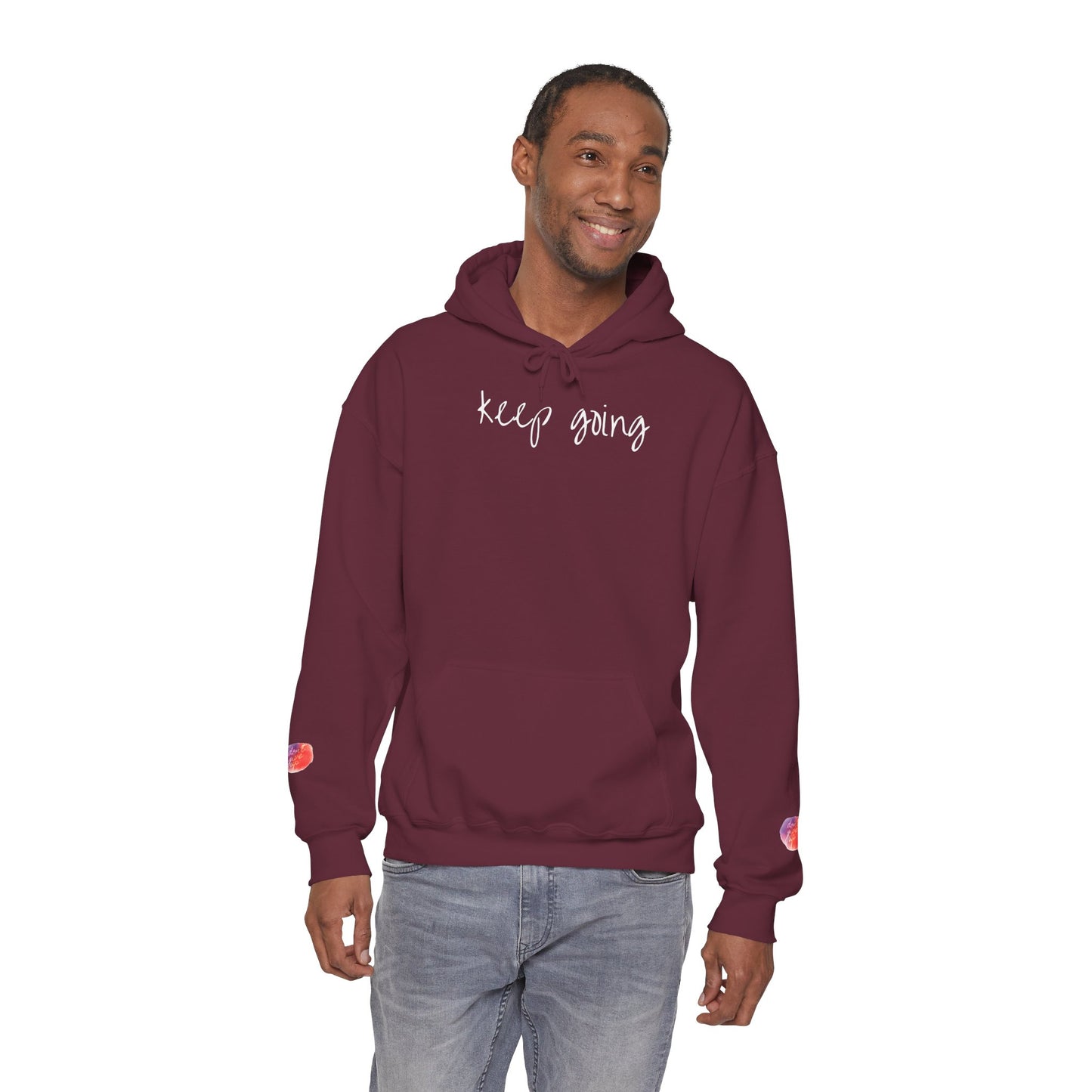 keep going design Heavy Blend™ Hooded Sweatshirt