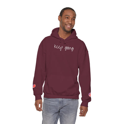keep going design Heavy Blend™ Hooded Sweatshirt
