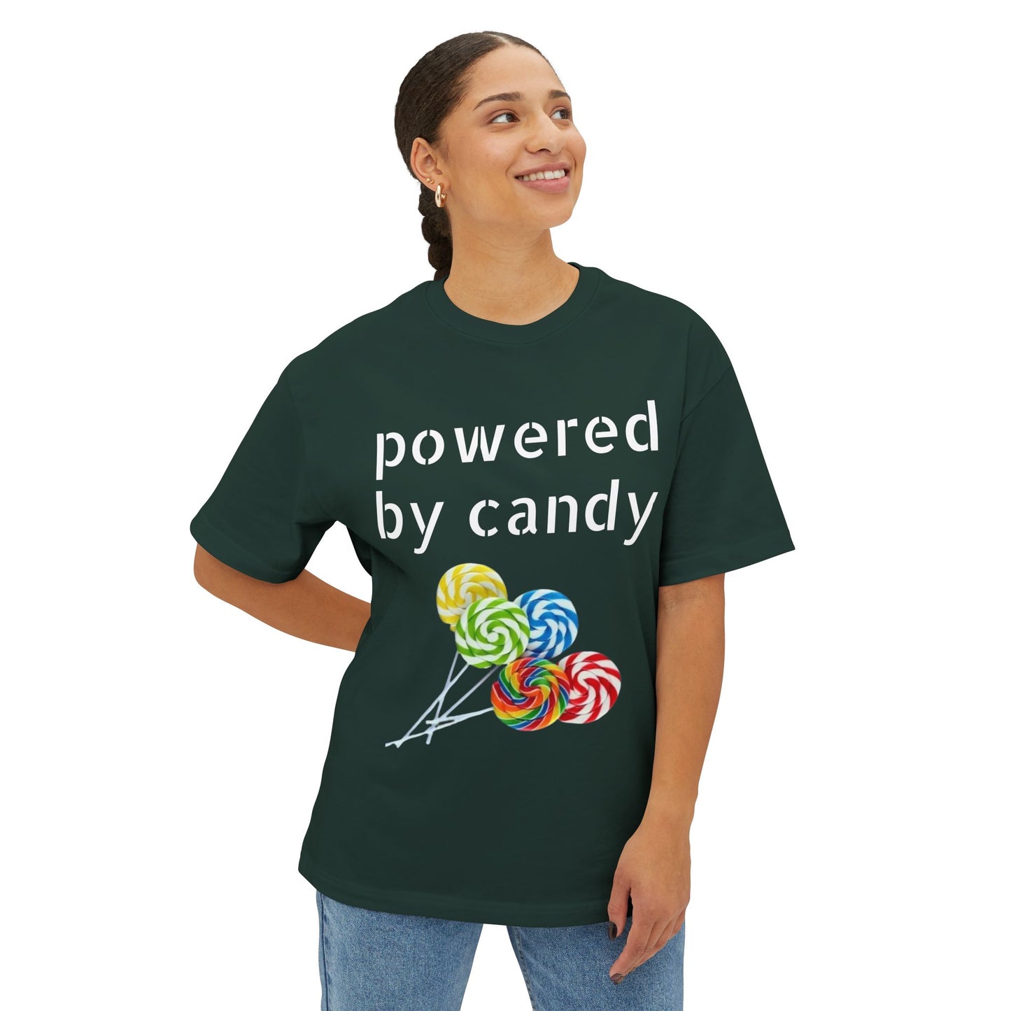 Candy-Themed  Oversized Boxy Tee, Sweet Treat Shirt, Fun Summer Tee, Trendy Casual Wear, Gift for Candy Lovers, Party Shirt, [...]