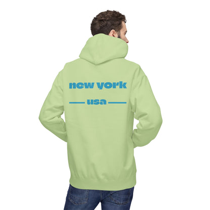 New York Star Hoodie, Fleece Sweatshirt, Casual Streetwear, Perfect Gift for Travelers, Cozy Hoodie, Summer Essential