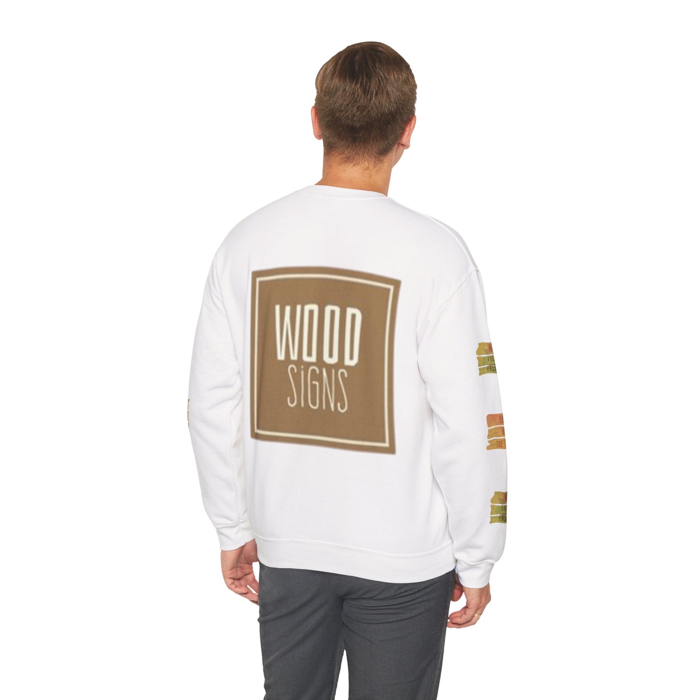 Rustic Wood Signs Sweatshirt, Cozy Gift for DIY Lovers, Home Decor Apparel, Fall Fashion