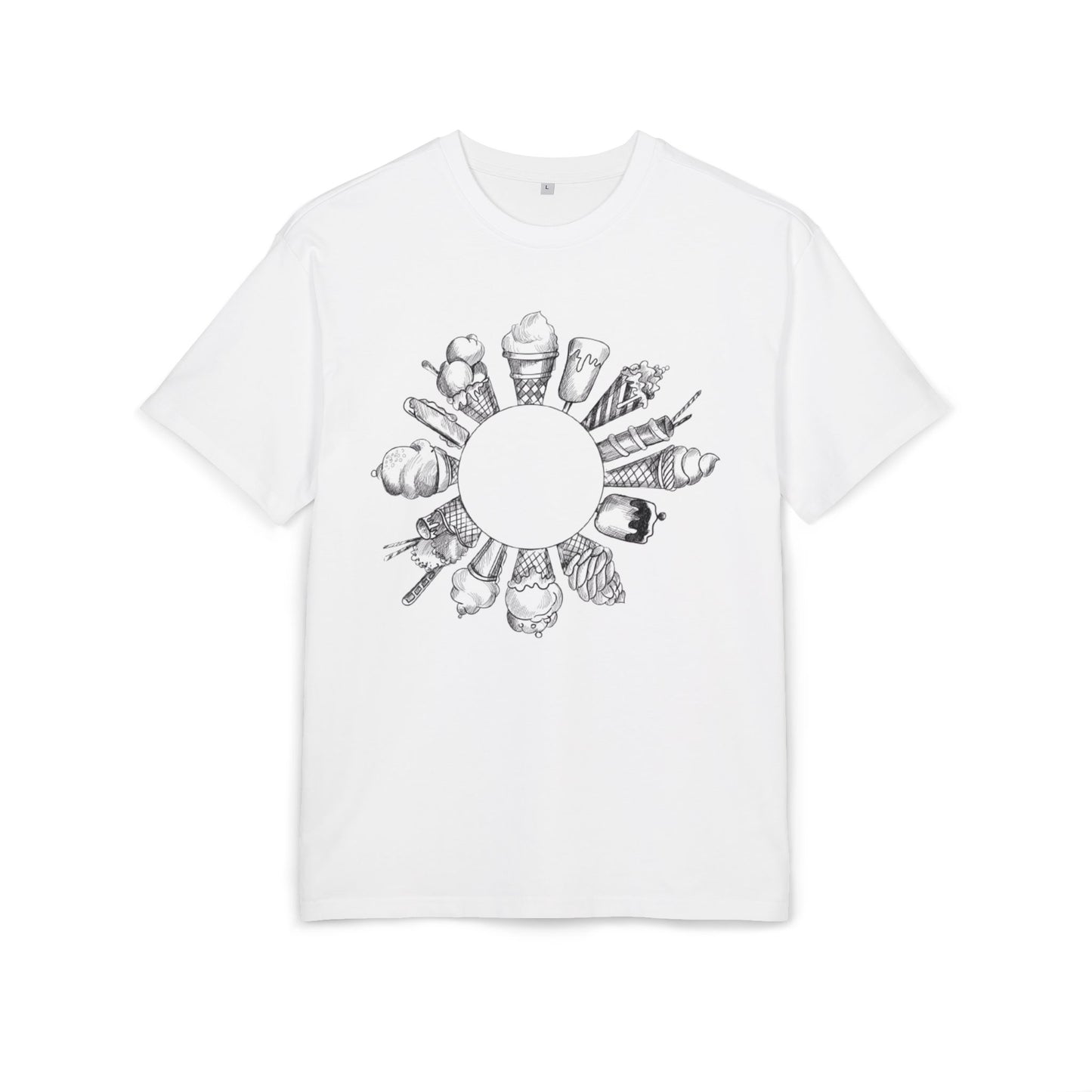 Ice Cream Lovers  Heavy Oversize Tee, Summer Fashion, Casual Wear, Gift for Foodies, Ice Cream Enthusiasts, Comfort Tee