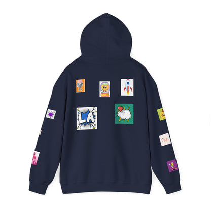 Colorful Graphic Hoodie, Fun Streetwear Sweatshirt,  Fashion, Casual Wear, Unique Gift, Trendy Apparel