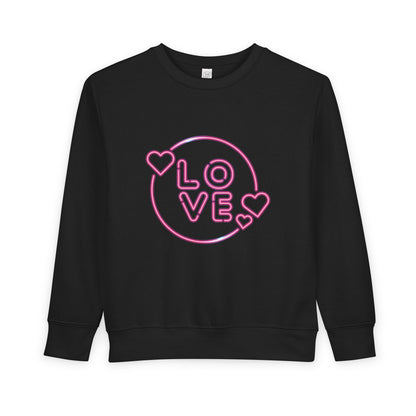 Toddler Love Sweatshirt, Cute Children's Sweatshirt, Kids  Gift, Cozy Toddler Apparel, Heart Design Sweatshirt