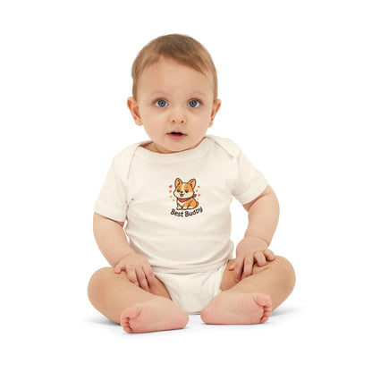 Cute Corgi Infant Onesie - Best Buddies Baby Bodysuit, Baby Shower Gift, Cute Gift for New Parents, Adorable Baby Outfit, Infant Clothing