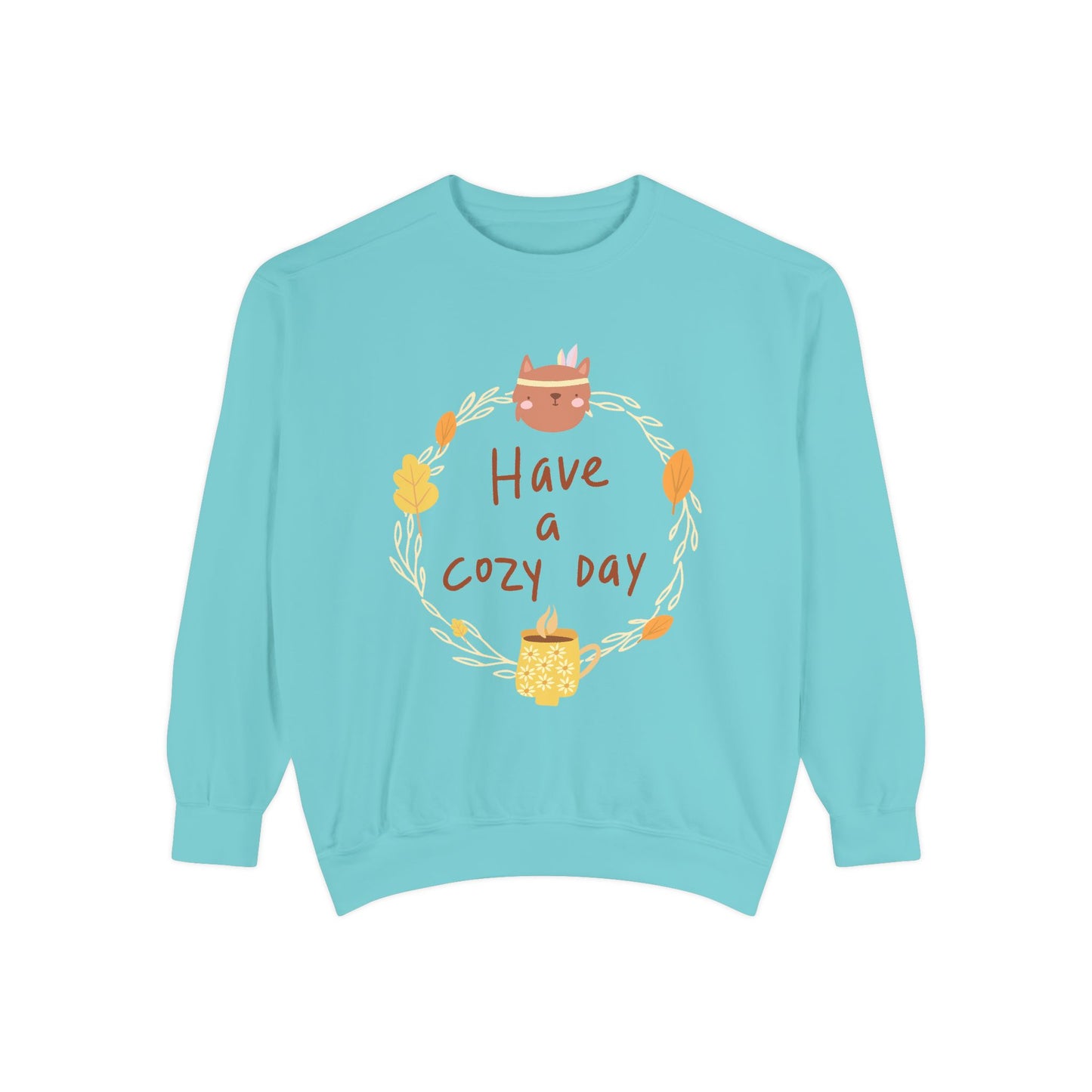 Cozy Day Sweatshirt | Garment-Dyed | Cute Fall Fashion, Everyday Wear, Gift for Her, Relaxed Style, Autumn Apparel