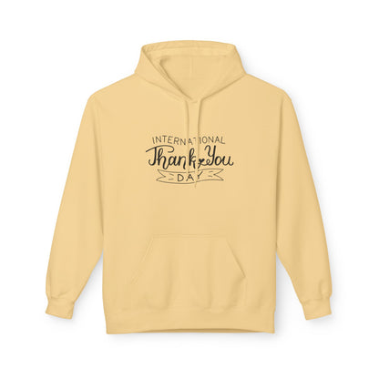 Thank You Day Hoodie | Fleece Sweatshirt, Gratitude Gift, Comfortable Layer, Easygoing Style, Perfect for Fall