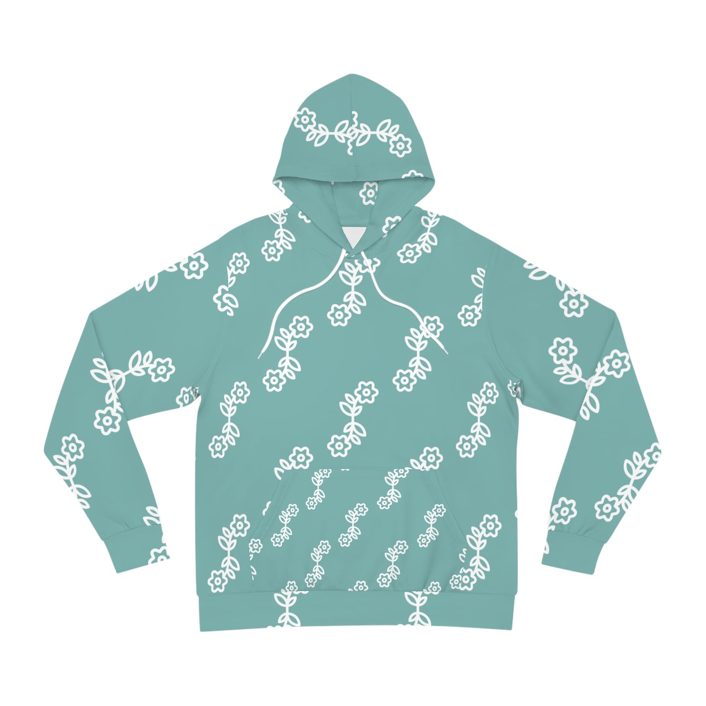 Floral Pattern Fashion Hoodie, Cozy Floral Sweatshirt, Trendy AOP Hoodie, Spring Fashion, Gift for Flower Lovers