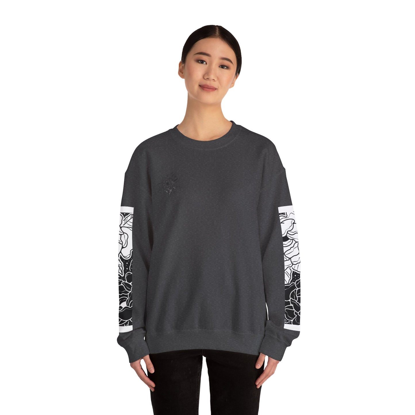 Floral Print Crewneck Sweatshirt, Cozy Sweatshirt, Casual Wear, Perfect Gift, Spring Fashion, Everyday Comfort