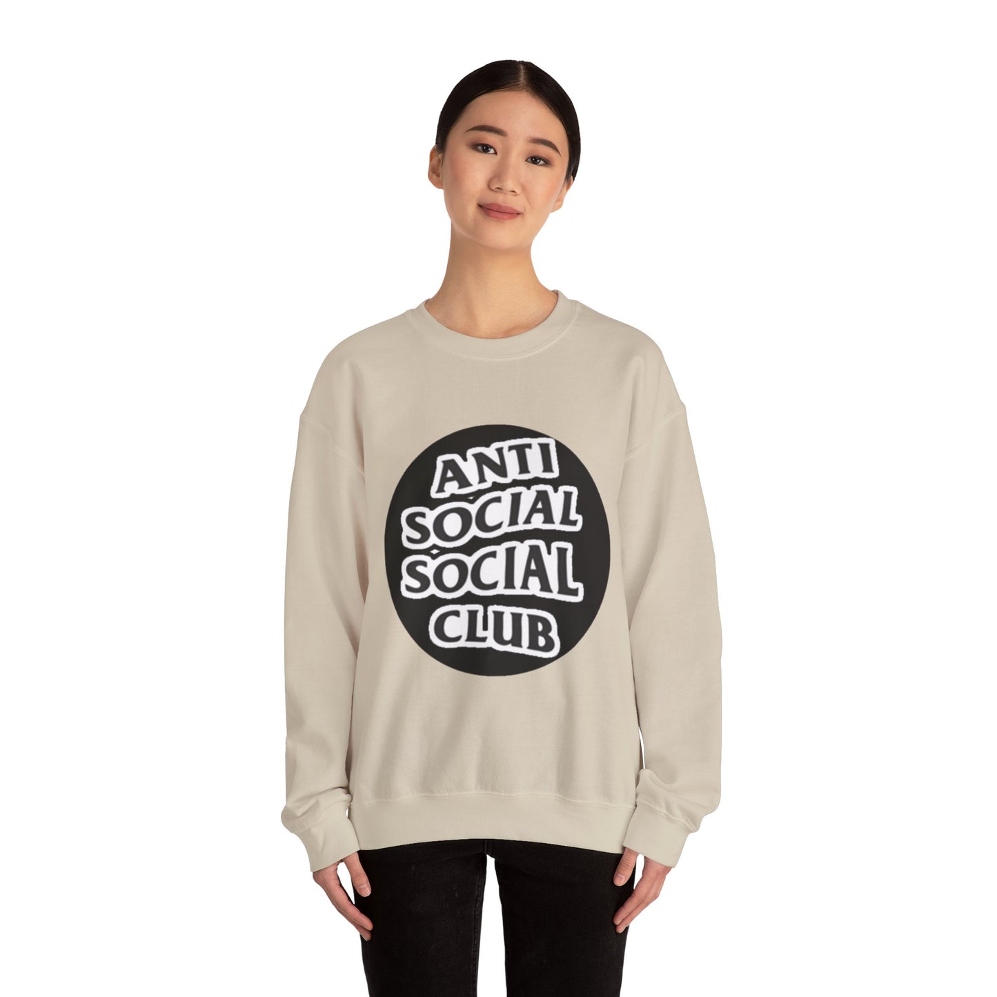 Crewneck Sweatshirt - Anti Social Club Edition, Cozy Sweatshirt, Streetwear Fashion, Gift for Introverts, Lounge Wear, Casual Outfit