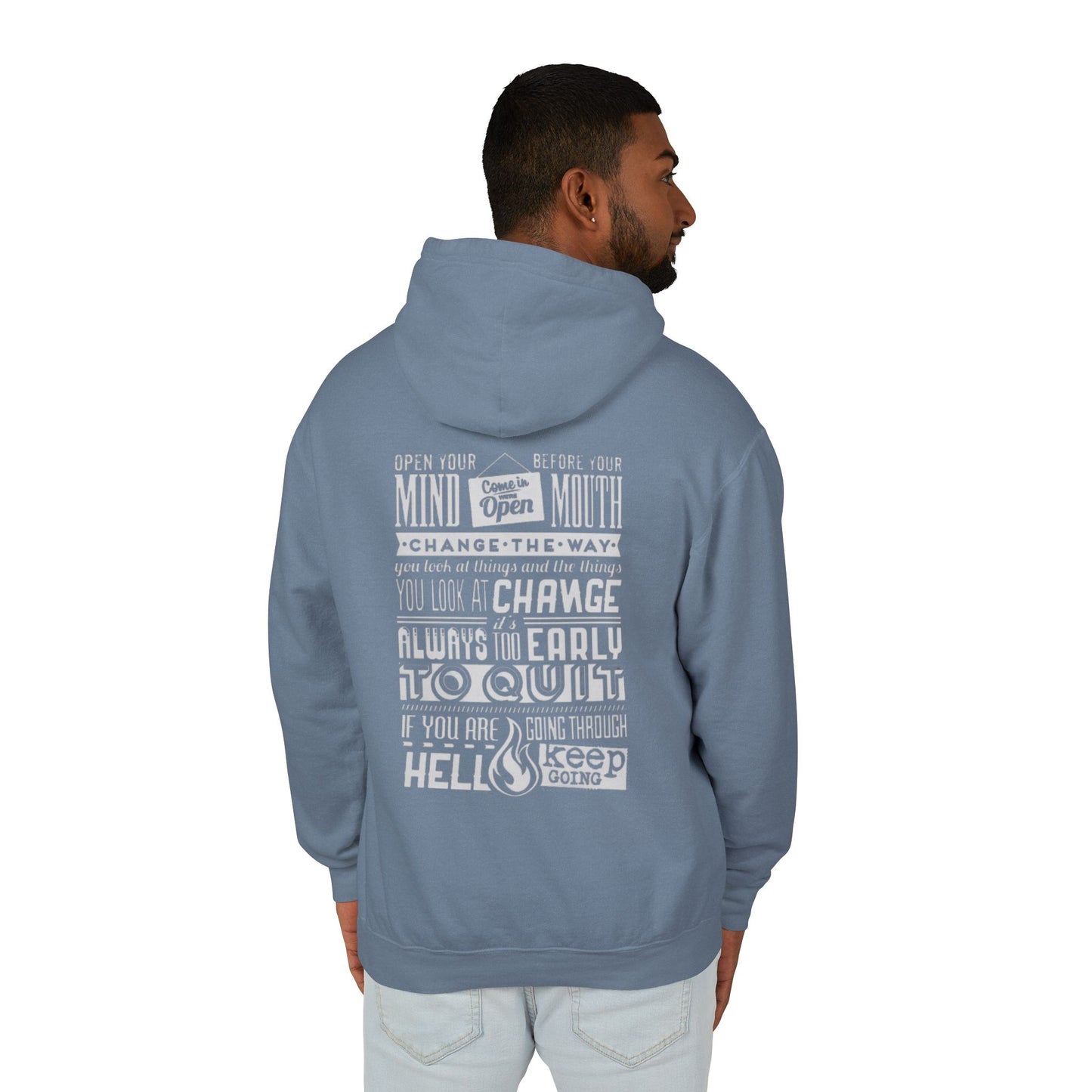 Motivational  Lightweight Hooded Sweatshirt - Change Your Mindset, Inspirational Gift, Everyday Wear, Perfect for Relaxation, [...]