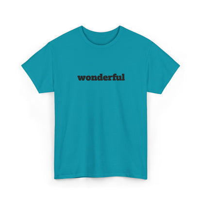 Wonderful Vibes  Heavy Cotton Tee, Casual Graphic Tee, Gift for Friends, Positive Affirmation Shirt, Everyday Wear, Birthday Gift