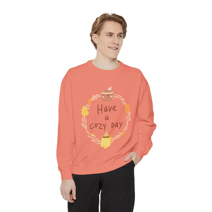 Cozy Day Sweatshirt | Garment-Dyed | Cute Fall Fashion, Everyday Wear, Gift for Her, Relaxed Style, Autumn Apparel
