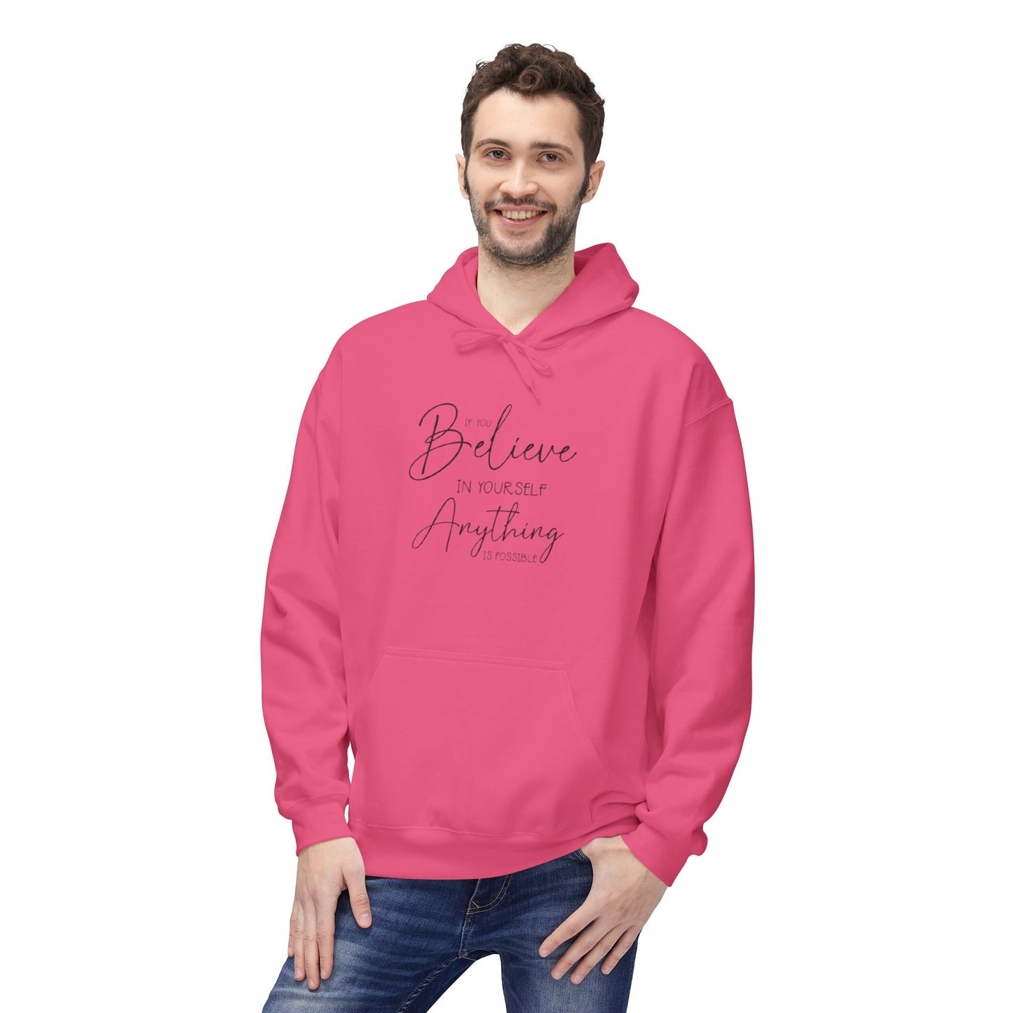 Believe Hoodie - Inspirational Fleece Sweatshirt for Men & Women, Cozy Gift, Motivation Apparel, Everyday Comfort